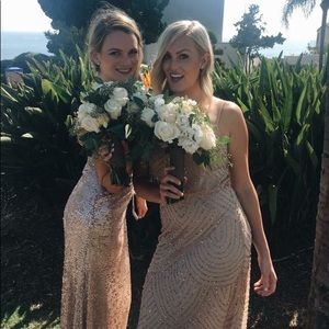 Adrianna Papaell Champagne Gold Dress size 4